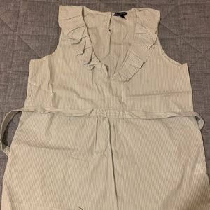 Stipe Top with Ruffle Neck- Banana Republic Outlet